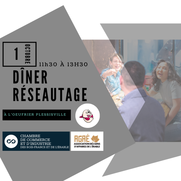 Dîner réseautage de la CCIBFE dans l'Érable